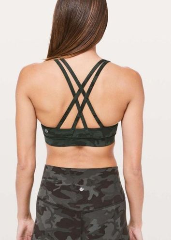 Lululemon Energy Bra Incognito Camo Multi Gator Green Size 4 - $31