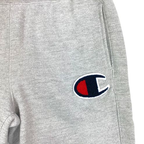 CHAMPION Reverse Weave Big C Chenille Logo Gray Mens Sweatpants