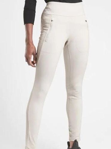 Athleta Peak Hybrid Fleece Tight Leggings in Bone White Size XS