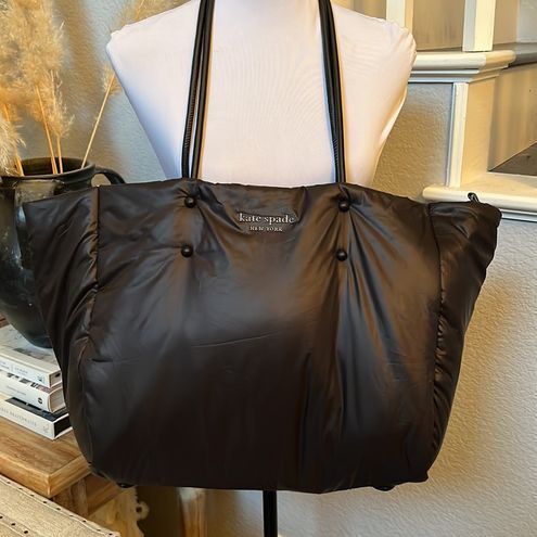 Kate Spade New York Everything Puffy Large Tote Bag - Black - $145