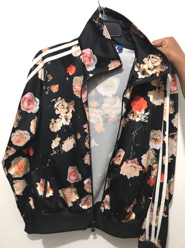 adidas floral jacket pink