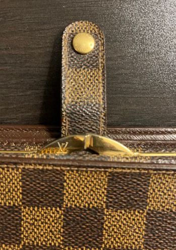 Louis Vuitton Damier Ebene Porte Monnaie Billets Viennois Kisslock Wallet l8lk53s