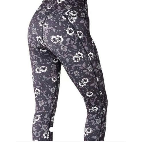 Fabletics Gray Powerhold Floral Print High Rise Leggings Womens Size XXL -  $28 - From Taylor