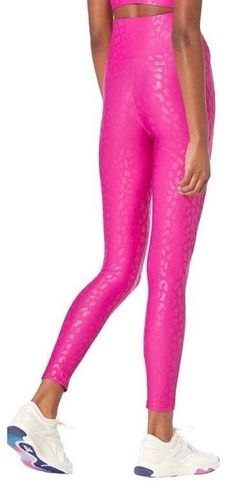 Carbon38 Full-length Leopard Takara Shine Legging Women's Magenta Size: S  NWT