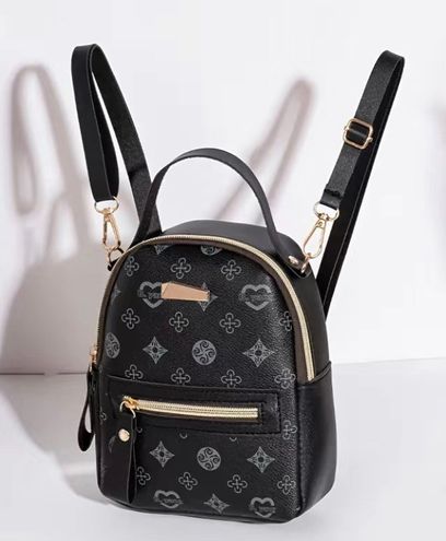 Temu Cute Small Zipper Backpack, Women's Geometric Pattern