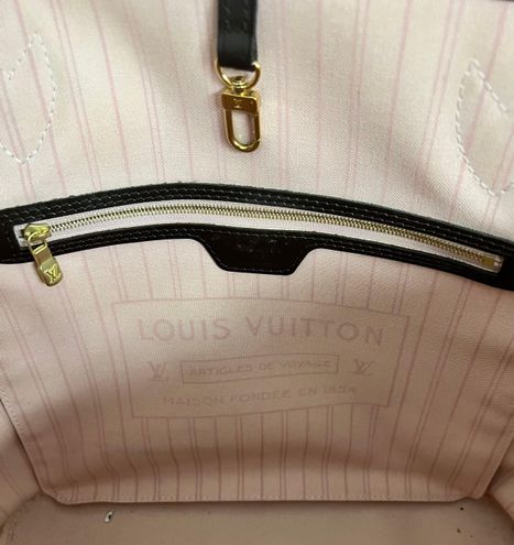 LV Neverfull MM Damier Ebene Pink Inside NBG5002