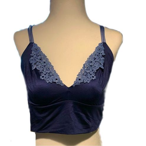 Aerie Real Sunnie Triangle Bralette Blue Size L - $7 - From Emily