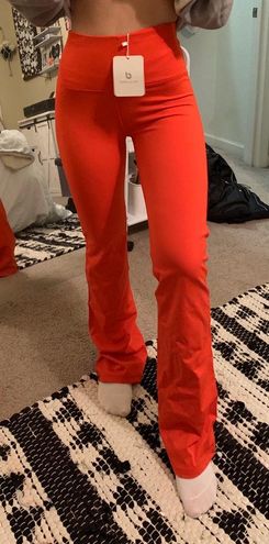 red bootcut yoga pants
