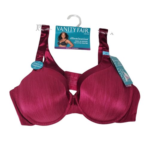 Vanity Fair NWT Illumination Full-Figure Bra 76338 Med Red Maroon 42C  Underwire Size undefined - $17 New With Tags - From August