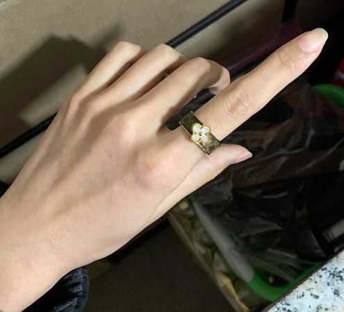 Louis Vuitton Gold Plated Monogram Ring - $52 - From Katheline