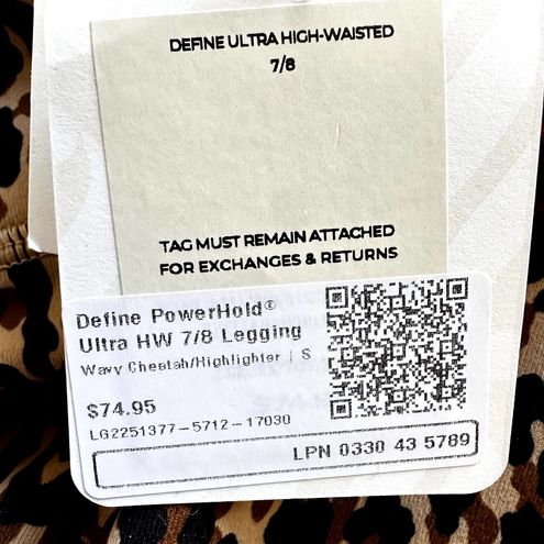 NEW FABLETICS LEGGING, DEFINE ULTRA HIGH - WAISTED 7/8, CHEETAH