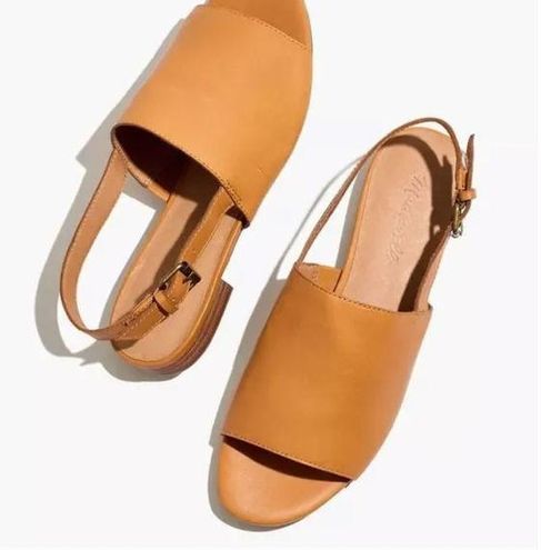 Madewell The Noelle Slingback Sandal in Leather Brown Women s Size