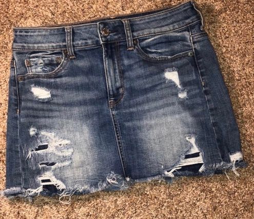 American Eagle Outfitters AEO Super Stretch Denim Skirt Size 2