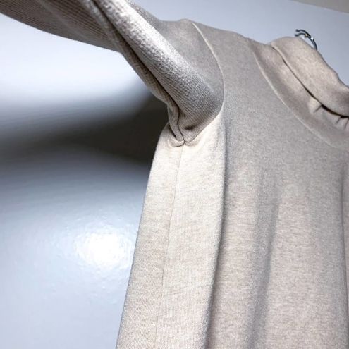 ALO YOGA Clarity Long Sleeve Turtleneck Sweatshirt in Putty