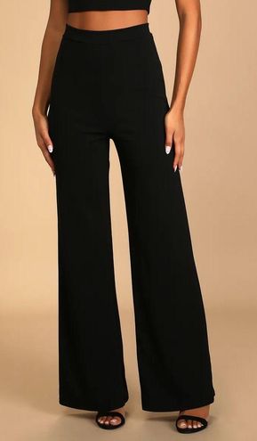 Only Tonight Black Two-Piece Wide-Leg Jumpsuit