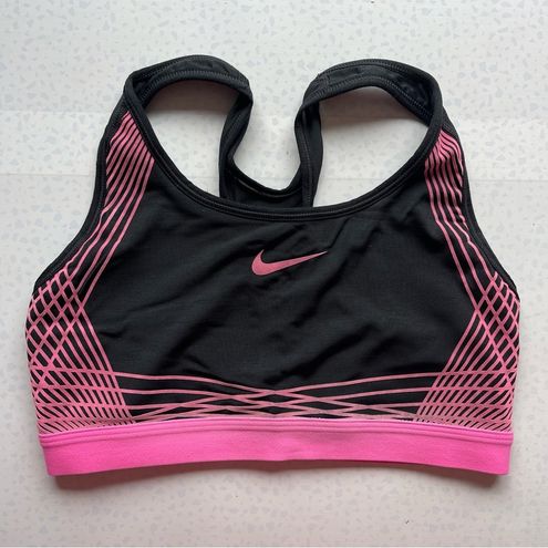 Nike Pro Hyper Classic Black Pink Sports Bra Size Medium - $25