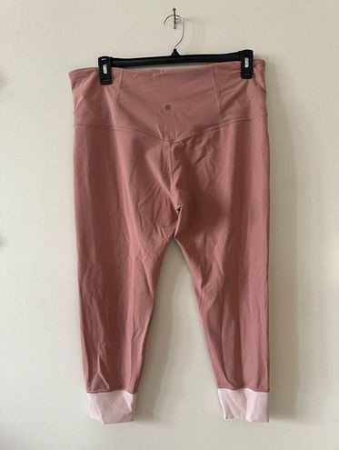 Athleta Elation Rib Trim 7/8 Tight Leggings Palermo Pink/ Orchid Pink Size  Small