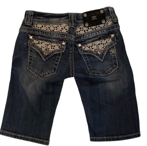 Miss Me Bermuda Shorts Blue Size 25 