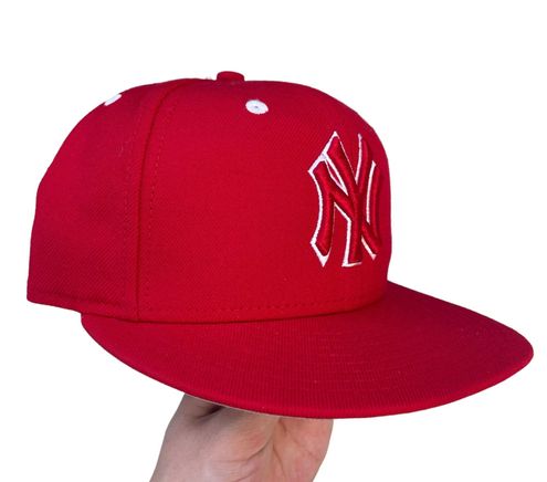 New York Yankees C-NOTE Red-Silver Fitted Hat by New Era