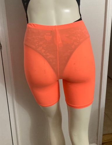 SKIMS Size Large Neon Orange fits everybody biker shorts limited edition  women's - $40 New With Tags - From Star