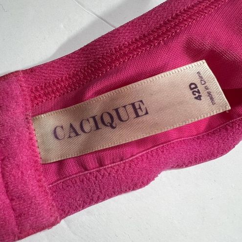 Cacique Bright Pink Underwire Bra Size 42D - $19 - From Rebecca