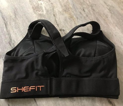 SHEFIT 4 LUXE Ultimate Sports Bra Black Front Zip High Impact Gym  Adjustable