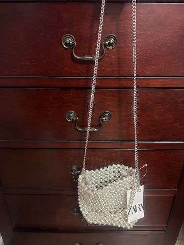 ZARA Pearl Mini Bucket Bag White - $50 - From Yeny