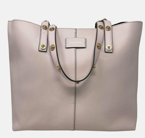 Versace Pale Blush Calfskin Palazzo Large Tote