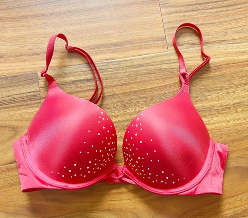 Victoria's Secret Red Rhinestone Bombshell Bra Size 32 B - $46 (34% Off  Retail) - From Patrice