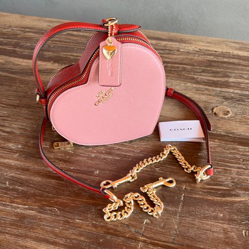 COACH HEART CROSSBODY IN COLORBLOCK, PINK- BRAND NEW !!BEST SELLER!!