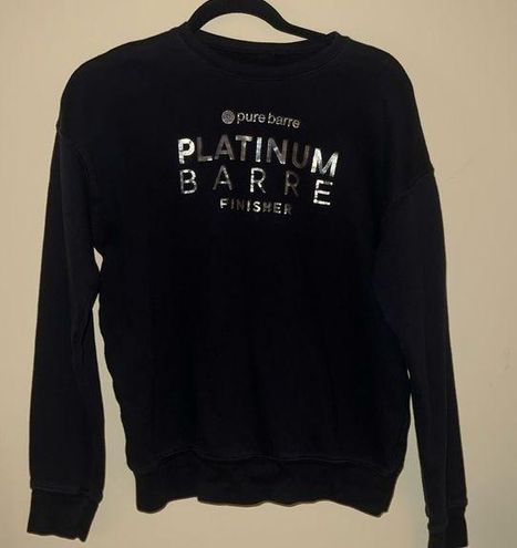 Pure Barre Platinum Barre Finisher Sweatshirt Black