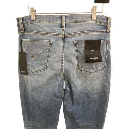 Hudson Jeans Nico Mid-Rise Straight Crop Jean - Seaglass