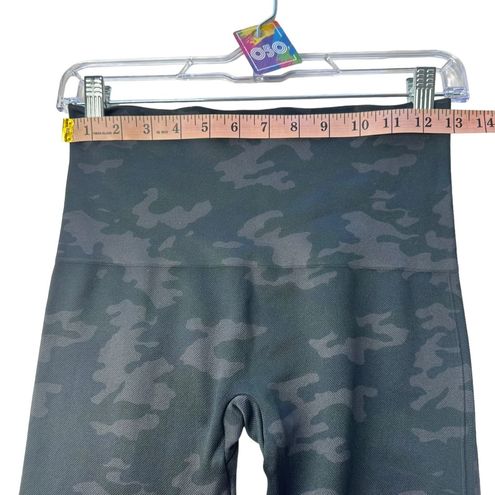 Spanx Look at Me Now Seamless Leggings Camo Compression Black Gray