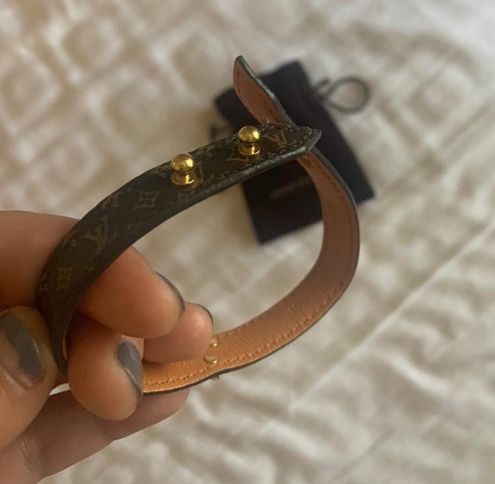 Blooming leather bracelet Louis Vuitton Brown in Leather - 30367693