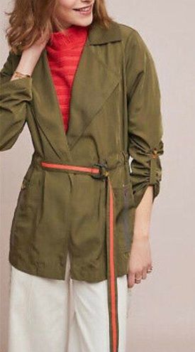 Anthropologie, Jackets & Coats, Anthropologie Womens Peplum Military  Jacket Size Xs Olive Green