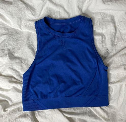 Stratus Crop Tank - Sapphire - Blue