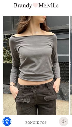 Brandy Melville Top Gray - $19 (17% Off Retail) - From molly