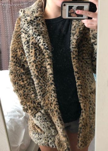 princess polly leopard coat