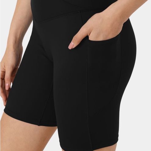 Halara NWT Cloudful Fabric Crossover Side Pocket Shorts Sz M Black Size M -  $19 (36% Off Retail) New With Tags - From Gloria