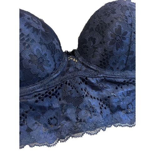 Adore Me Adored by underwire floral lace Demi cup bra size 34C