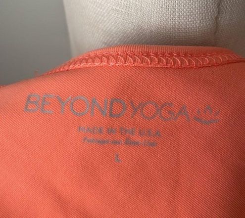 Beyond Yoga Double Back Alloy Speckled Bra Orange Blossom Obird