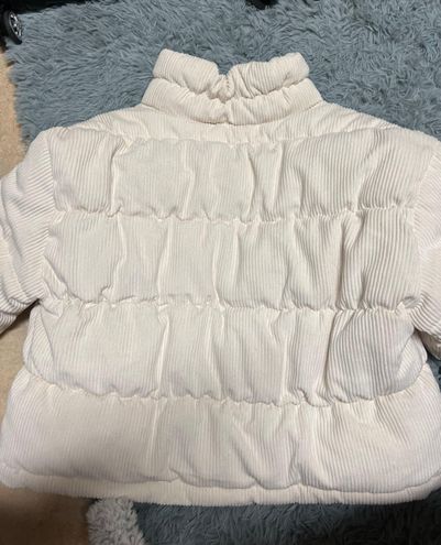 Hollister Corduroy White Puffer Jacket Size M - $50 (58% Off Retail