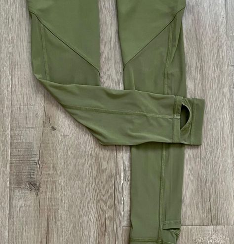 Lululemon Nulu and Crisscross Mesh Stirrup Tight - Bronze Green