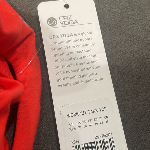 CRZ Yoga Yoga Butterluxe Racerback Workout Tank Top Red - $32