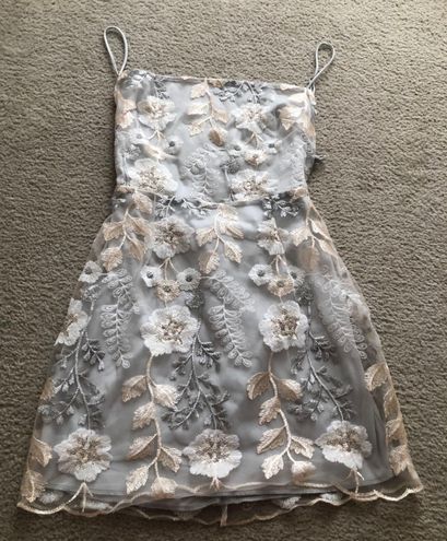 the Sky Lucia Floral Dress in Grey Gray ...