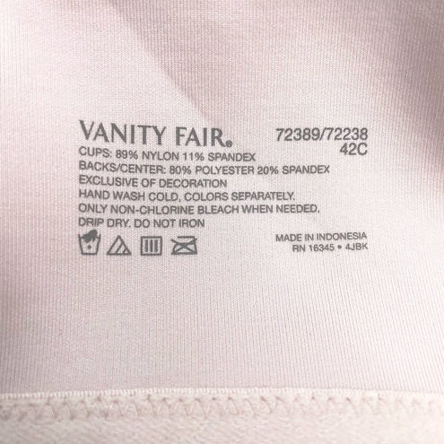 Vanity Fair Womens 42C Radiant Full Coverage Wire Free Bra Quartz Pink  72389 Size undefined - $16 - From Jeannie