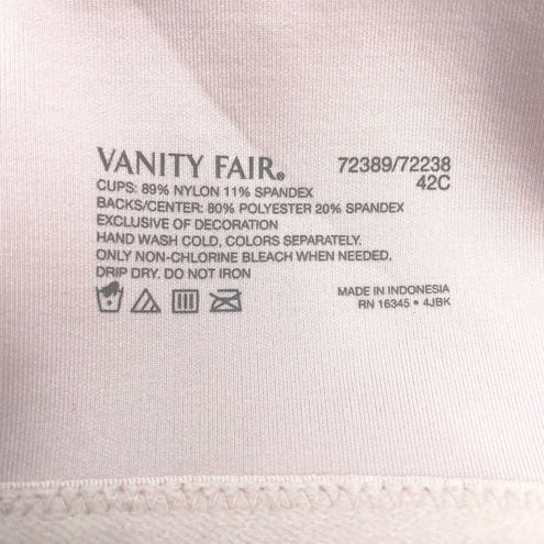 Vanity Fair Womens 42C Radiant Full Coverage Wire Free Bra