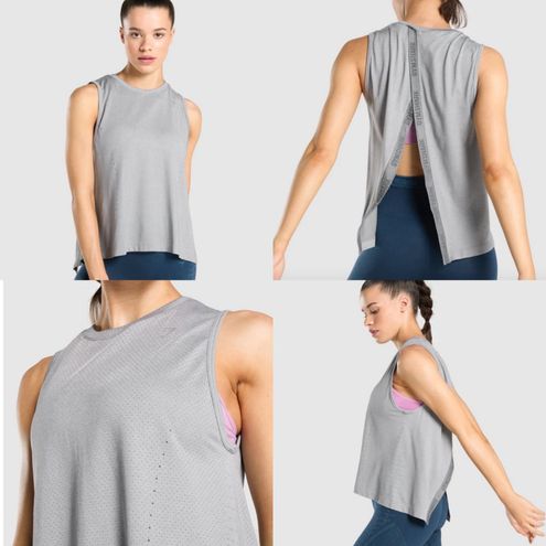 Gymshark Apex Seamless Open Back Tank Gray - $11 (78% Off Retail