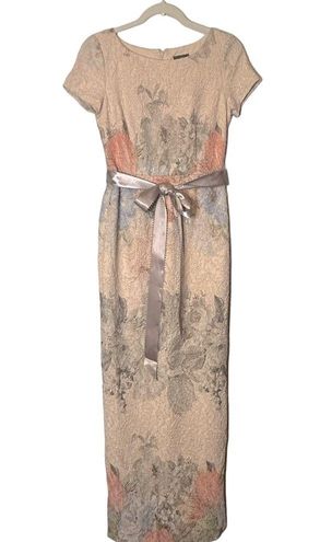 Adrianna Papell BHLDN Matelasse Column Floral Jacquard Gown Dress