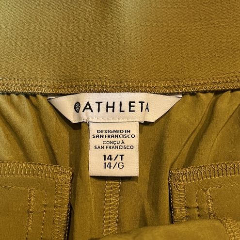 ATHLETA Brooklyn Heights  Vienna Slim Pant Size 8 Tapestry Gold